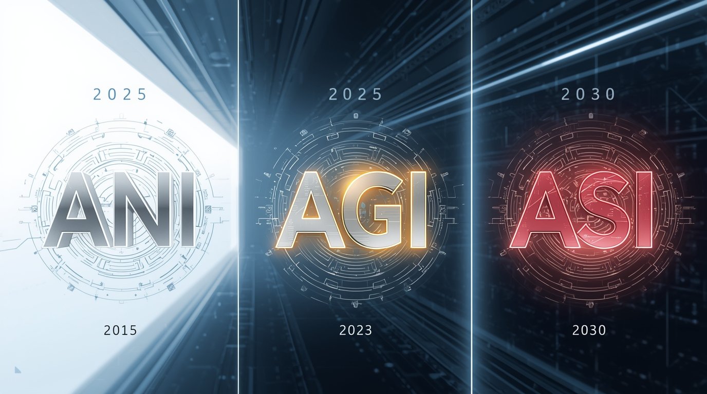 ANI vs AGI vs ASI: The 3 Types of AI(2025–2030)