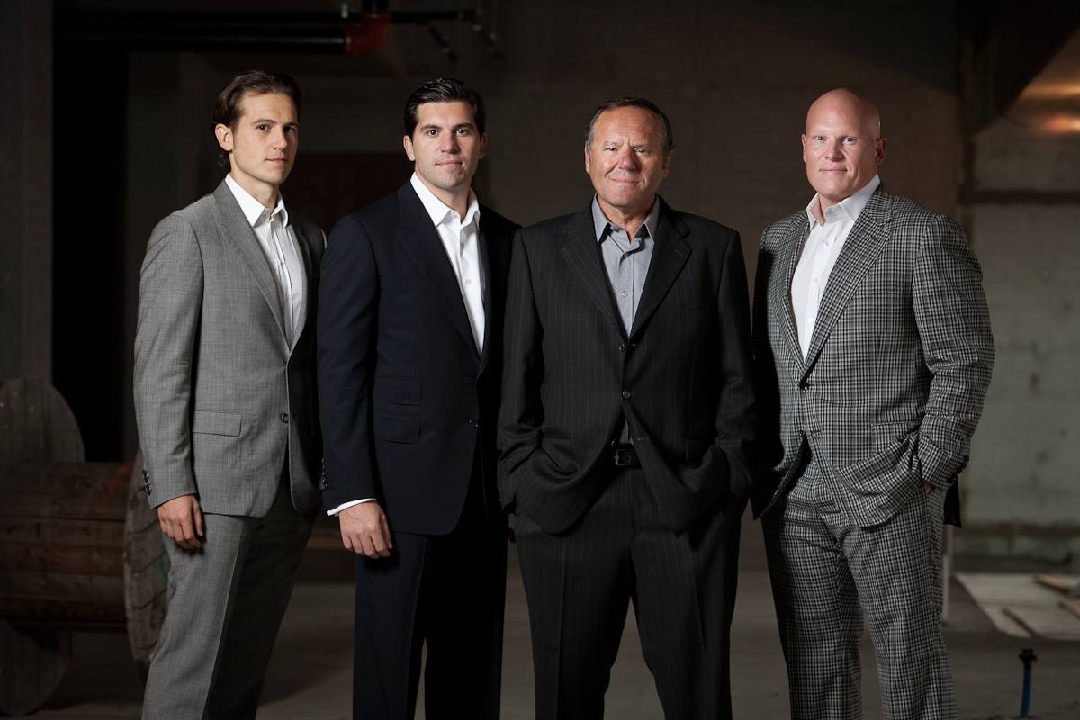 L to R: Darryl, Colin, Robert, and Dale Bosa.They grew up on construction sites, and learned at their father’s side