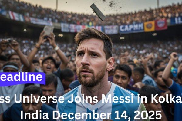 Miss Universe Joins Messi in Kolkata, India – December 14, 2025