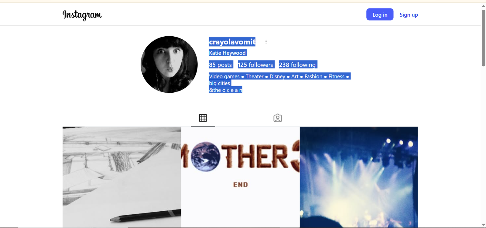 (crayolavomit) as a Social Media Profile ID