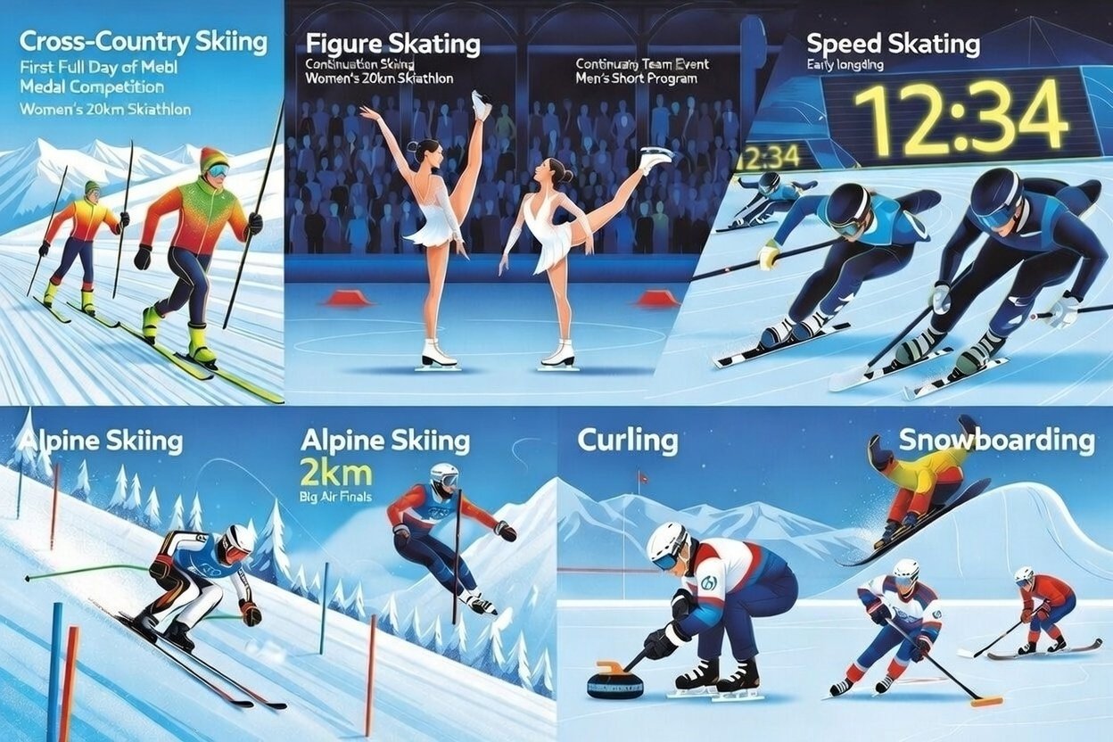 February 7, 2026 (Saturday) – First Full Medal Day Olympic Competition