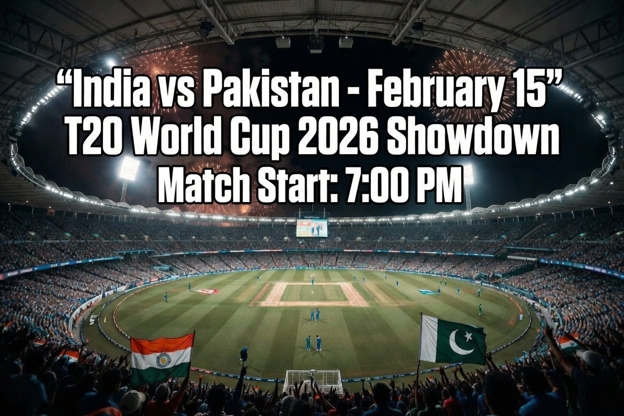 🏏India vs Pakistan, February 15 , 2026