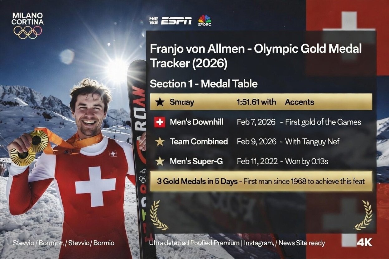 Olympic Gold Medal Tracker (Milano Cortina 2026)