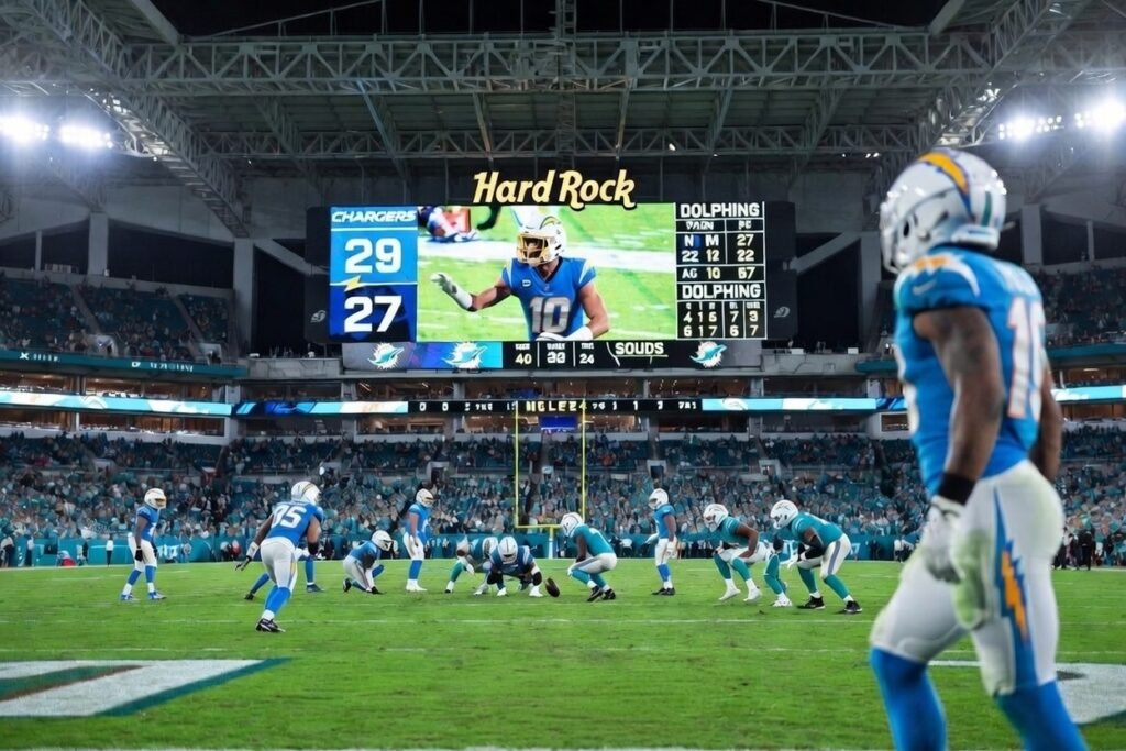 Chargers vs Miami Dolphins match player stats
